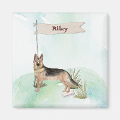 Aangepaste naam Duitse herderschapstig Magneet (Voorkant)