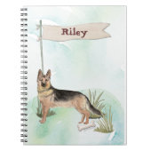 Aangepaste naam Duitse herderschapstig Notitieboek (Voorkant)