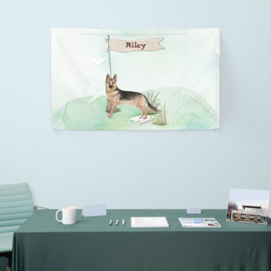 Aangepaste naam Duitse herderschapstig Spandoek (Beurs)