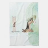 Aangepaste naam Duitse herderschapstig Theedoek (Verticaal)