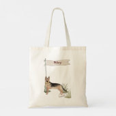 Aangepaste naam Duitse herderschapstig Tote Bag (Achterkant)