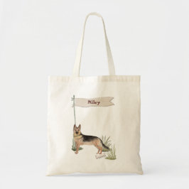 Aangepaste naam Duitse herderschapstig Tote Bag
