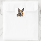 Aangepaste naam Duitse Herdershond Huisdier Naam Vierkante Sticker (Tas)