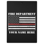 Aangepaste naam Dunne rode lijn vlag Voorrode bran Klembord (Achterkant)