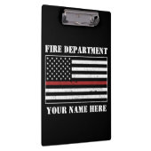 Aangepaste naam Dunne rode lijn vlag Voorrode bran Klembord (Rechts)