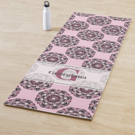 Aangepaste naam Dusky Roos Cherry Blossom Dot Mand Yogamat