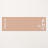 Aangepaste naam Dusky Roze Namaste Manuscript Medi Yogamat (Voorkant (horizontaal))