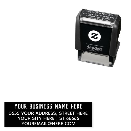 Aangepaste Naam E-mailadres Kleur Zelfinktstempel Zelfinktende Stempel (In situ)