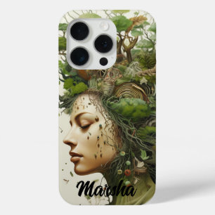 Aangepaste naam Earth Day Woman Design iPhone 15 Pro Case