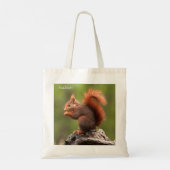 Aangepaste naam Eekhoorn Tote Bag (Achterkant)