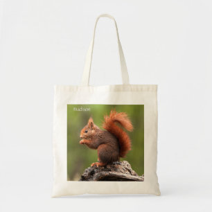 Aangepaste naam Eekhoorn Tote Bag