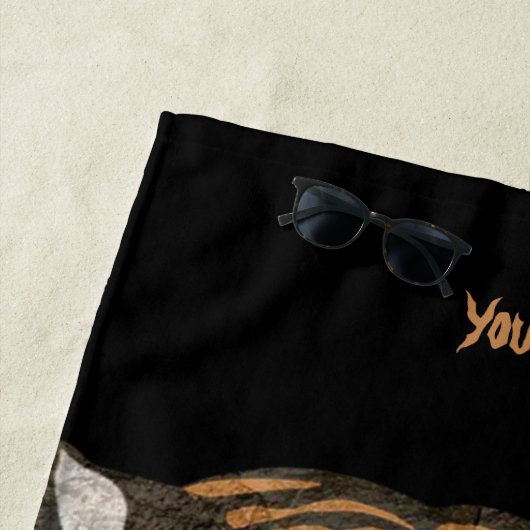 Aangepaste naam Een bittere tijger Geweldige kunst Strandlaken (In situ)