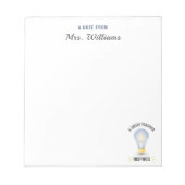 Aangepaste naam: een geweldige leraar inspireert e notitieblok (Voorkant)