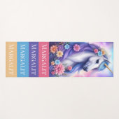Aangepaste naam Eenhoorn Bloemen Eenhoorns Yogamat (Voorkant (horizontaal))