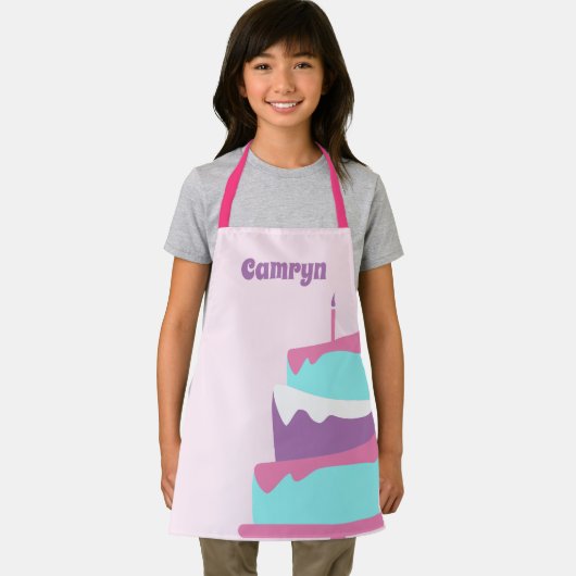 Aangepaste naam Eenvoudig Chic Elegant script Naam Schort (Insitu)