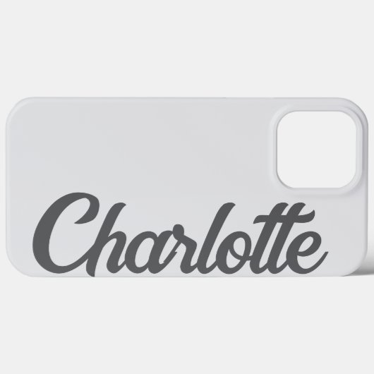 Aangepaste naam eenvoudig modern minimaal prettig Case-Mate iPhone case (Achterkant (horizontaal))