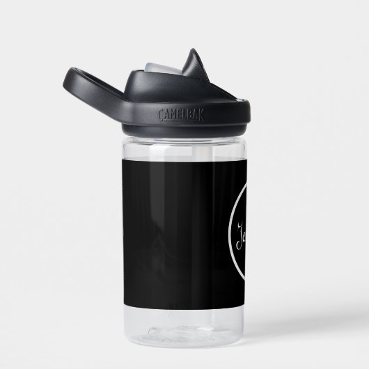 Aangepaste naam eenvoudig Modern Zwart kinder Scho Waterfles (Rechts)