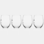 Aangepaste Naam, Eenvoudig Script Bruidsmeisje Tro Wijnglas Zonder Voet (Links)