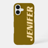 AANGEPASTE NAAM EENVOUDIG STIJLVOOL MODERN MINIMAA iPhone 16 HOESJE (Achterkant)
