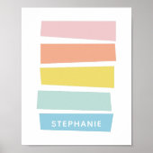 Aangepaste naam Eenvoudige moderne paasvormen Poster (Voorkant)