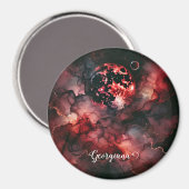 Aangepaste Naam Eerie Bloed Maan Halloween Alcohol Magneet (Voorkant / Achterkant)