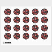 Aangepaste Naam Eerie Bloed Maan Halloween Alcohol Ronde Sticker (Vel)