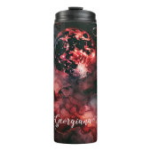 Aangepaste Naam Eerie Bloed Maan Halloween Alcohol Thermosbeker (Voorkant)