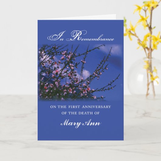 Aangepaste naam Eerste herinnering Jubileum van de Kaart (Gele Bloem)