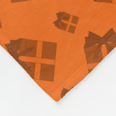 Aangepaste naam egelvormige oranje kerstcadeaus fleece deken (Hoek)