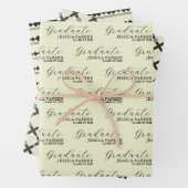 Aangepaste naam Elegant Afstuderen Inpakpapier Vel (In situ)