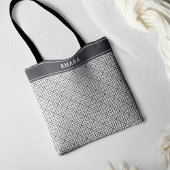 Aangepaste naam Elegant Chic Klassiek Grieks sleut Tote Bag