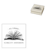  aangepaste naam Elegant Library Book Rubberstempel (Gestempeld)