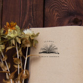  aangepaste naam Elegant Library Book Rubberstempel