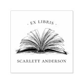  aangepaste naam Elegant Library Book Zelfinktende Stempel (Design)