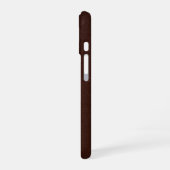 Aangepaste naam Elegant Mahonie Nep Leer iPhone 16 Hoesje (Linkerkant)