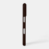 Aangepaste naam Elegant Mahonie Nep Leer iPhone 16 Hoesje (Rechterkant)