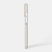 Aangepaste naam Elegant namaak ivoor leer iPhone 16 Hoesje (Linkerkant)