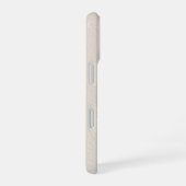 Aangepaste naam Elegant namaak ivoor leer iPhone 16 Hoesje (Rechterkant)