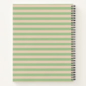 Aangepaste naam Elegant Pastel Stripes Business Notitieboek (Achterkant)