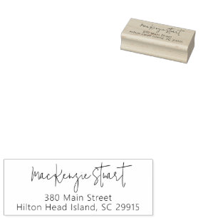 Aangepaste naam Elegant Script Return Address Simp Rubberstempel