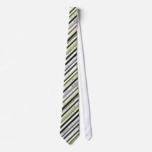 aangepaste naam elegant strips stropdas (Voorkant)
