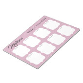 Aangepaste naam Elegant Weekly Planner Notitieblok (Schuin)