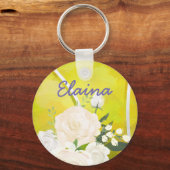Aangepaste naam Elegante geschilderde tennisbal Sleutelhanger (Voorkant)