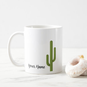 Aangepaste naam Elegante groene cactus Koffiemok