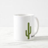 Aangepaste naam Elegante groene cactus Koffiemok (Voorkant rechts)