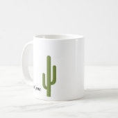 Aangepaste naam Elegante groene cactus Koffiemok (Voorkant links)