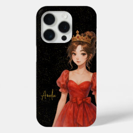 Aangepaste naam elegante koningin fonecase iPhone 15 pro case