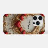 Aangepaste naam Elegante Koninklijke Romantische G iPhone Hoesje (Achterkant horizontaal)