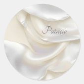 Aangepaste naam Elegante Moeder van de Parel Shell Ronde Sticker (Voorkant)