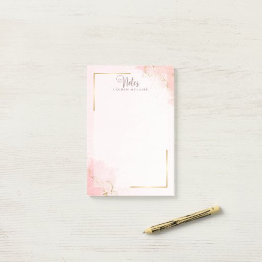 Aangepaste naam Elegante Post-It® notities Notes (Op bureau)
